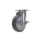 Vestil Dark Gray Swivel With Brake Thermoplastic Poly Rubber Caster 5 x 1 1/4 CST-B28-5X1TPR-SWB - alternate 1
